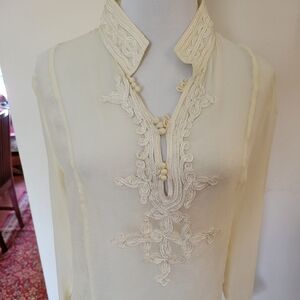 Vintage Chiffon Silk Tunic Top
